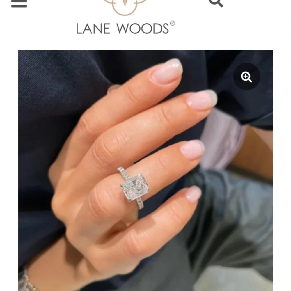 Lane Woods Radiant Hidden Halo Moissanite Ring